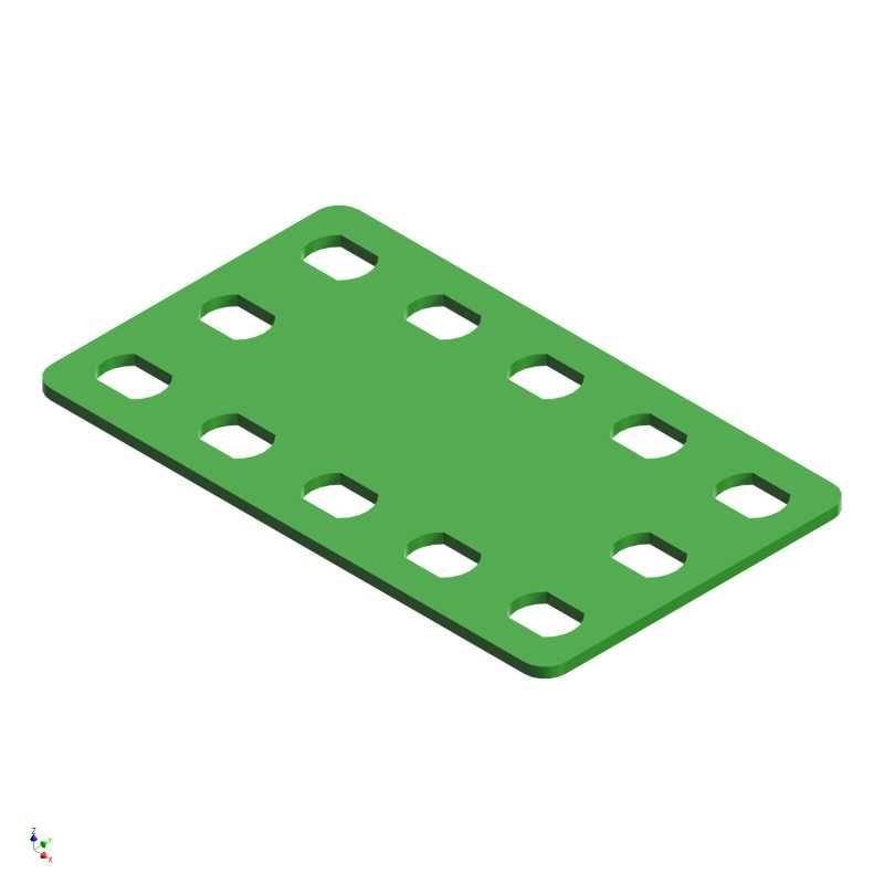 Pásek trojitý 3x5 dírek zelený