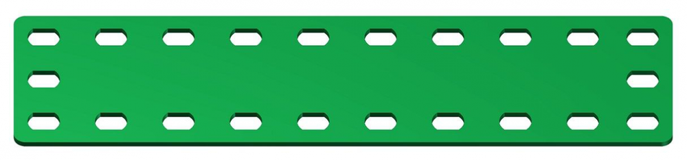 Pásek trojitý 3x10 dírek zelený
