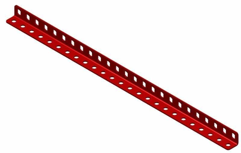 Pásek tvarovaný 25 dírek červený